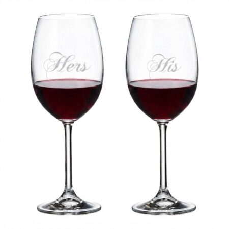 Cuisivin His & Hers Wine Glass Set - 2 Pack