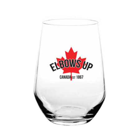 Elbows Up Stemless Wine Glass 13oz / 370ml - 6pk
