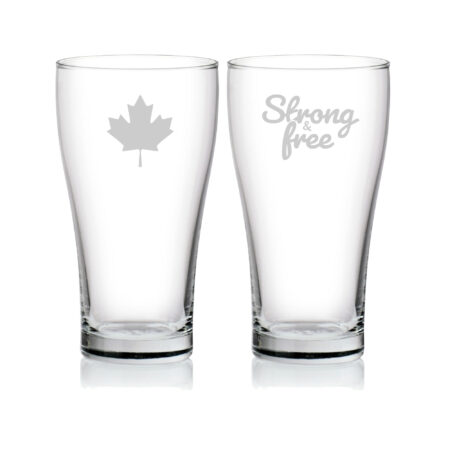 Maple Leaf Strong & Free Beer Glass 22oz / 650 ml - 6pk