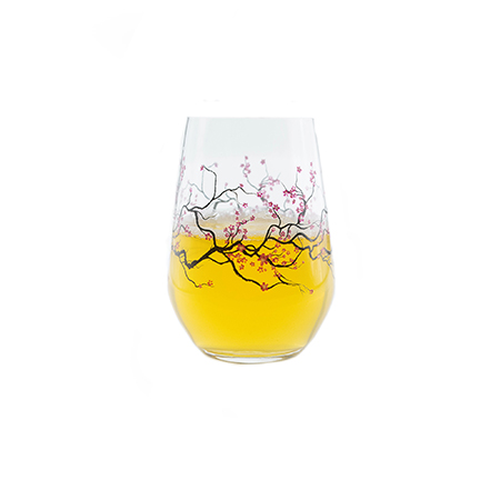 Cherry Blossom Stemless Wine Glass 13oz / 370ml - 6pk
