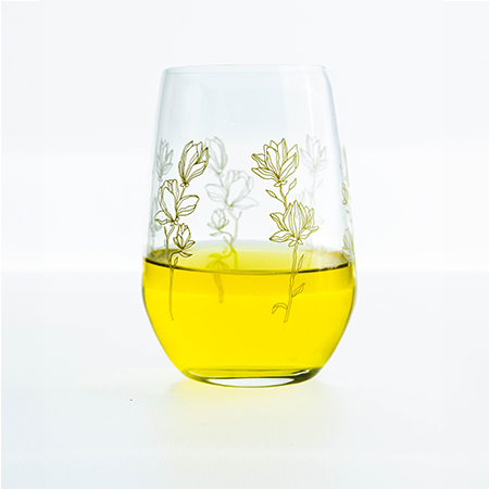 Golden Floral Stemless Wine Glass 13oz / 370ml - 6pk