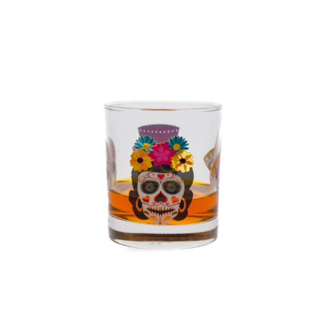 Day of the Dead Rock Glass 10.25oz / 290ml - 6pk