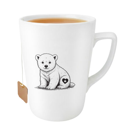 Canadian Polar Bear Porcelain Tea Mug - 4pk